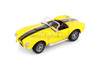Shelby Cobra 427 SC Convertible, Yellow w/Black Stripes- Welly 24002/4D - 1/24 Scale Diecast Model Toy Car