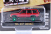 GREEN MACHINE 1984 Jeep Cherokee Chief, Red with Black - Greenlight 39080F/48 - 1/64 scale Diecast Model Toy Car
