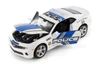 2010 Chevy Camaro SS RS Police, White w/Blue Stripes - Showcasts 38208WT - 1/24 Scale Diecast Model Toy Car