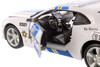 2010 Chevy Camaro SS RS Police, White w/Blue Stripes - Showcasts 38208WT - 1/24 Scale Diecast Model Toy Car