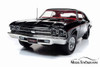 1969 Chevy Chevelle SS 396 Hardtop, Tuxedo Black - Auto World AMM1190 - 1/18 scale Diecast Model Toy Car