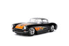 1957 Chevy Corvette Hardtop, Black w/Flames - Jada Toys 36300 - 1/24 Scale Diecast Model Toy Car