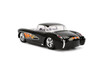 1957 Chevy Corvette Hardtop, Black w/Flames - Jada Toys 36300 - 1/24 Scale Diecast Model Toy Car