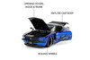 1970 Ford Mustang Boss 429 Hardtop, Candy Blue w/Black Flames - Jada Toys 36154 - 1/24 Scale Diecast Model Toy Car