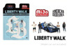 Liberty Walk Team 5 pc. Figurine Set, Asstd - American Diorama AD-2415MJ - 1/64 Scale Figurine - Diorama Accessory