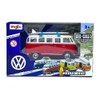 2021 Volkswagen Van Samba w/Surfboard, Red - Maisto 21237 - 1/40 Scale Diecast Model Toy Car