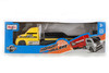 Highway Haulers Trucking Flatbed Truck, Yellow - Maisto 11021 - 8" Scale Diecast Model Toy Car