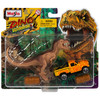 Dino Adventure Pickup Truck w/T-Rex & Boulders, Yellow - Maisto 15462 - 1/64 Scale Diecast Model Toy Car