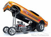 1971 L.A. Hooker Ford Mustang NHRA Funny Car, Orange w/ Red Stripes - Auto World Legends - 1/18 scale diecast model car