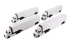 Box of 4 Freightliner eCascadia with Container, White - Kinsmart 1303DW - 1/60 Scale Diecast Model Toy Cars