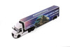 Freightliner eCascadia with Container, White - Kinsmart 1303D - 1/60 Scale Diecast Model Toy Car