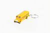 Mini School Bus Key Chain, Yellow - Kinsmart 2523DK - 2.5" Scale Diecast Model Toy Car