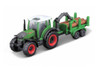 Mini Work Machines Fendt 209 Vario w/Trailer and Logs, Green - Maisto 15590 - 2.75" Scale Diecast Model Toy Car