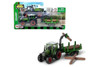 Mini Work Machines Fendt 209 Vario w/Trailer and Logs, Green - Maisto 15590 - 2.75" Scale Diecast Model Toy Car