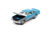1976 Plymouth Road Runner, Sky Blue w/Primer Gray - Johnny Lightning JLSF023/48A - 1/64 Scale Diecast Model Toy Car