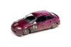 1998 Honda Civic, Metallic Burgundy w/Fuchsia Leopard Print - Johnny Lightning JLSF023/48B - 1/64 Scale Diecast Model Toy Car