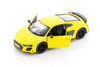 2019 Audi R8 Coupe, Yellow - Kinsmart 5422D - 1/36 scale Diecast Model Toy Car