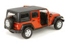 2015 Jeep Wrangler Unlimited, Orange w/Black Roof - Maisto 38268OR - 1/24 Scale Diecast Model Toy Car