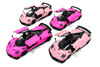 Box of 12 2016 Pagani Huayra BC Hard Top, Pink - Kinsmart 5400DPK - 1/38 Scale Diecast Model Toy Cars