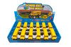 Box of 12 School Bus Big Wheel, Yellow - Kinsmart 5108D - 5" Scale Diecast Model Toy Cars