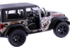 2018 Jeep Wrangler Rubicon Camo Hardtop, Brown - Kinsmart 5420DB - 1/34 Scale Diecast Model Toy Car