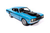 1972 Dodge Demon GSS, Blue w/Black Stripes - Auto World AMM1345 - 1/18 Scale Diecast Model Toy Car