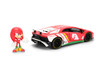 Lamborghini Aventador SV w/Knuckles Figure, Sonic the Hedgehog - Jada Toys 36264 - 1/24 Scale Diecast Model Toy Car