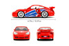 Porsche 911 GT3 RS (996), Marvel Spide Man, Red - Jada Toys 36068 - 1/32 Scale Diecast Model Toy Car