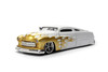 1951 Mercury Coupe, White w/Gold Flames - Jada Toys 36452 - 1/24 Scale Diecast Model Toy Car