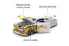1951 Mercury Coupe, White w/Gold Flames - Jada Toys 36452 - 1/24 Scale Diecast Model Toy Car