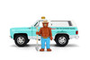 1980 Chevy Blazer w/Smokey Bear Figure, Light Green - Jada Toys 36294 - 1/24 Scale Diecast Model Toy Car