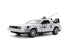 DeLorean Time Machine w/Lights Frost Version, Back to the Future Part I - Jada Toys 36145 - 1/24 Scale Diecast Model Toy Car
