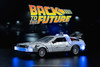 DeLorean Time Machine w/Lights Frost Version, Back to the Future Part I - Jada Toys 36145 - 1/24 Scale Diecast Model Toy Car
