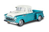 1957 Chevy 3100 Stepside Pickup Truck, Turquoise /White - Motor Max 79032WL - 1/24 Scale Diecast Model Toy Car