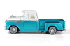 1957 Chevy 3100 Stepside Pickup Truck, Turquoise /White - Motor Max 79032WL - 1/24 Scale Diecast Model Toy Car