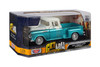 1957 Chevy 3100 Stepside Pickup Truck, Turquoise /White - Motor Max 79032WL - 1/24 Scale Diecast Model Toy Car