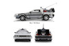 DeLorean DMC w/DR. E. Brown's Enterprise Truck 40th Anniversary Packaging - Jada Toys 36849 - 1/24 Scale Diecast Model Toy Car