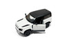 Land Rover Defender 90, White w/Black Roof - Kinsmart 5428DW - 1/36 Scale Diecast Model Toy Car