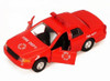 Fire Dept. Car, Red - Showcasts 9985/4D - 5 Inch Scale Diecast Model Replica