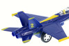 Box of 6 X-Force Commander US Navy F-18 Hornet Blue Angels, Blue/Yellow - Showcasts 51300 - 6.5" Scale Diecast Model Toy Jets