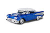 1957 Chevy Bel Air Lowrider, Blue/White - Motor Max 79030 - 1/24 Scale Diecast Model Toy Car