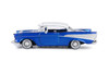 1957 Chevy Bel Air Lowrider, Blue/White - Motor Max 79030 - 1/24 Scale Diecast Model Toy Car