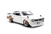 1971 Nissan Skyline GT-R, White/Gold - Jada Toys 37021 - 1/24 Scale Diecast Model Toy Car
