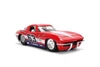 1963 Chevy Corvette Stingray #63 - Chevy Racing, Red w/White Stripes - Jada Toys 36594 - 1/24 Scale Diecast Model Toy Car