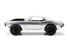 Fast & Furious Roman's Chevy Camaro Off Road, Silver with Stripes - Jada Toys 97166 - 1/24 Scale Diecast Model Toy Car