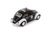 1967 Volkswagen Classical Beetle Police, Black/White - Kinsmart 5057WP - 1/32 Scale Diecast Model Toy Car