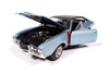 1968 Oldsmobile 442 W30 Holiday Coupe, Teal Frost - Auto World AMM1350 - 1/18 Scale Diecast Model Toy Car