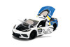 2020 Chevy Corvette Stingray C8 #89 "Michelin", White/Blue - Jada Toys 36597 - 1/24 Scale Diecast Model Toy Car