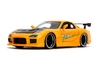 1993 Mazda RX-7 "HKS Power", Yellow Orange - Jada Toys 35957 - 1/24 Scale Diecast Model Toy Car