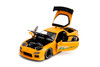 1993 Mazda RX-7 "HKS Power", Yellow Orange - Jada Toys 35957 - 1/24 Scale Diecast Model Toy Car